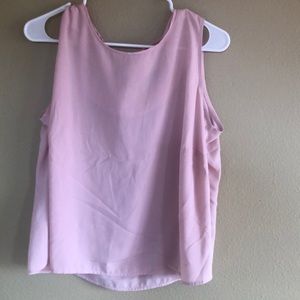 Baby pink tank top blouse
